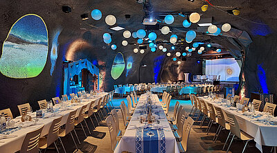 Beim Motto Weltreise wurde unsere Event-Kaverne mit Argentinischen Farben dekoriert.